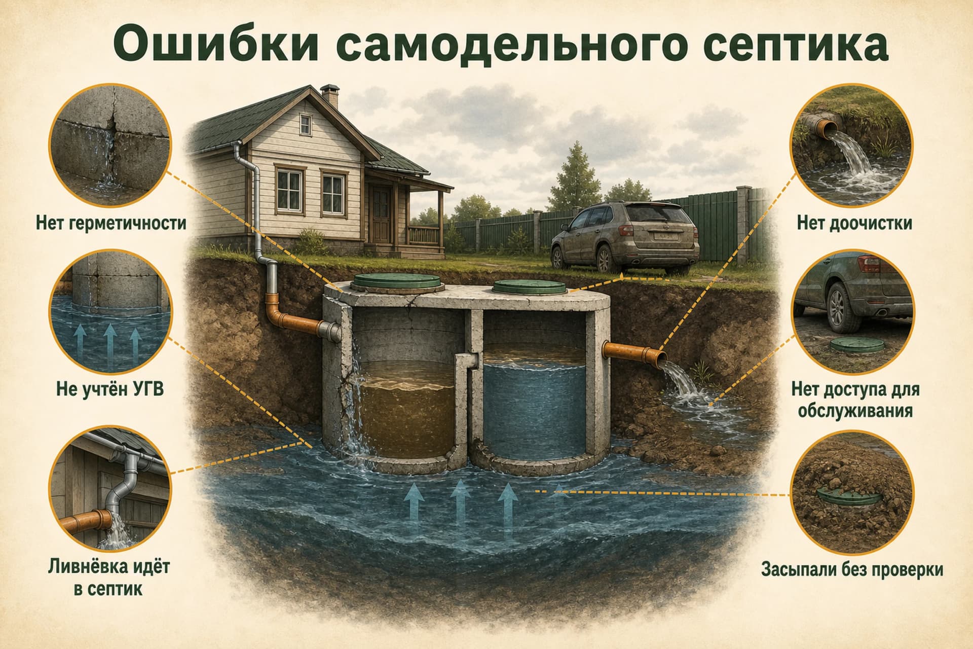 Шесть критических ошибок самодельного септика