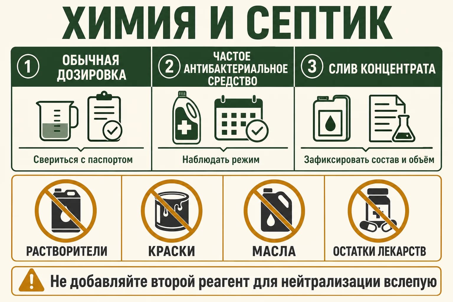 Матрица риска бытовой химии для септика