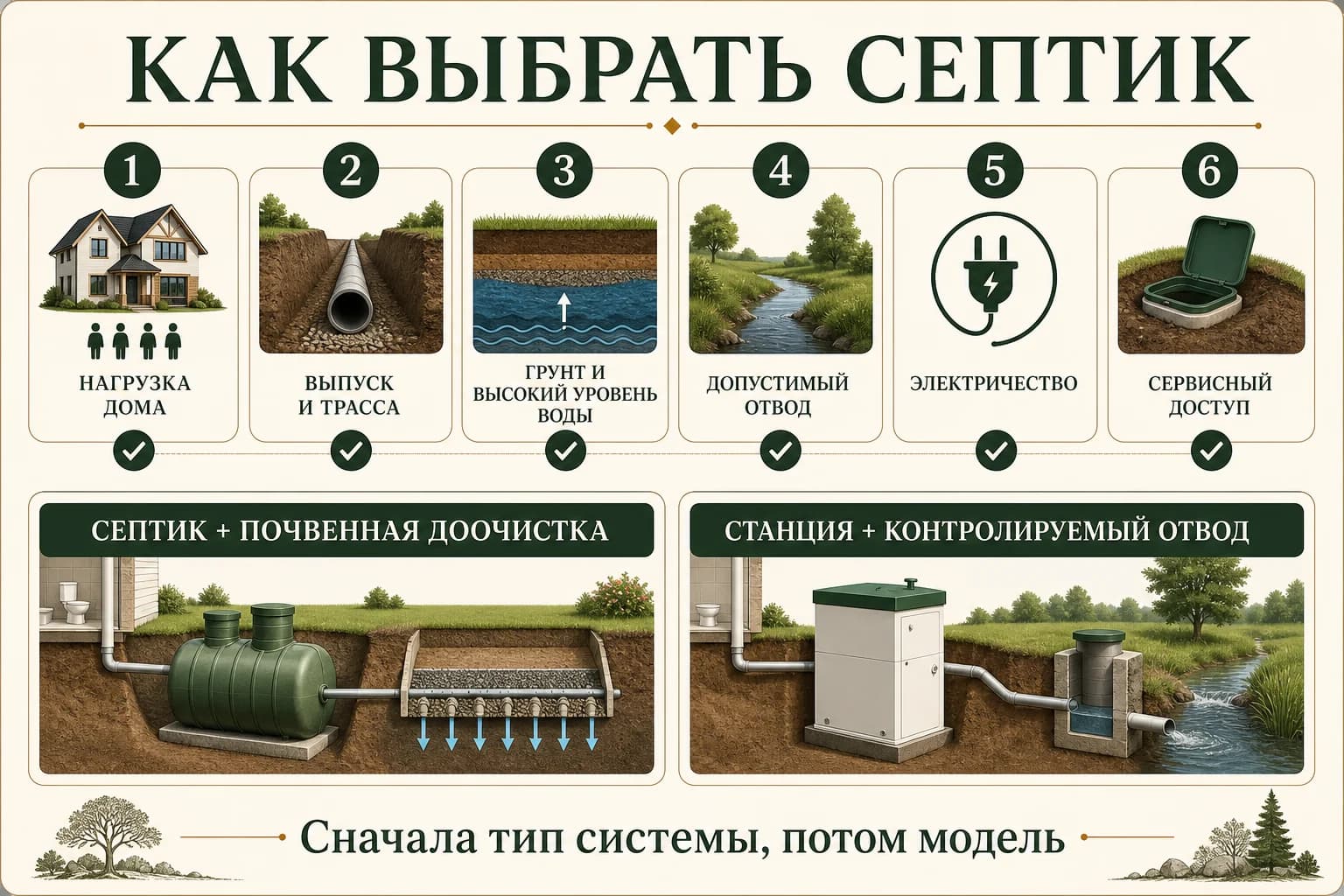 Алгоритм выбора септика для частного дома