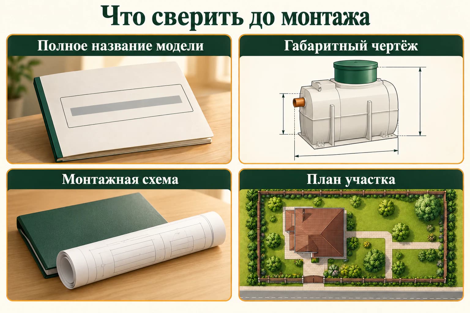 Документы, которые нужны для определения размеров и места монтажа